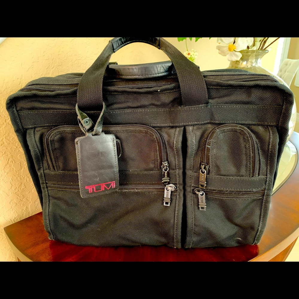 Tumi Ballistic Nylon Alpha Expandable Organizer Laptop Brief